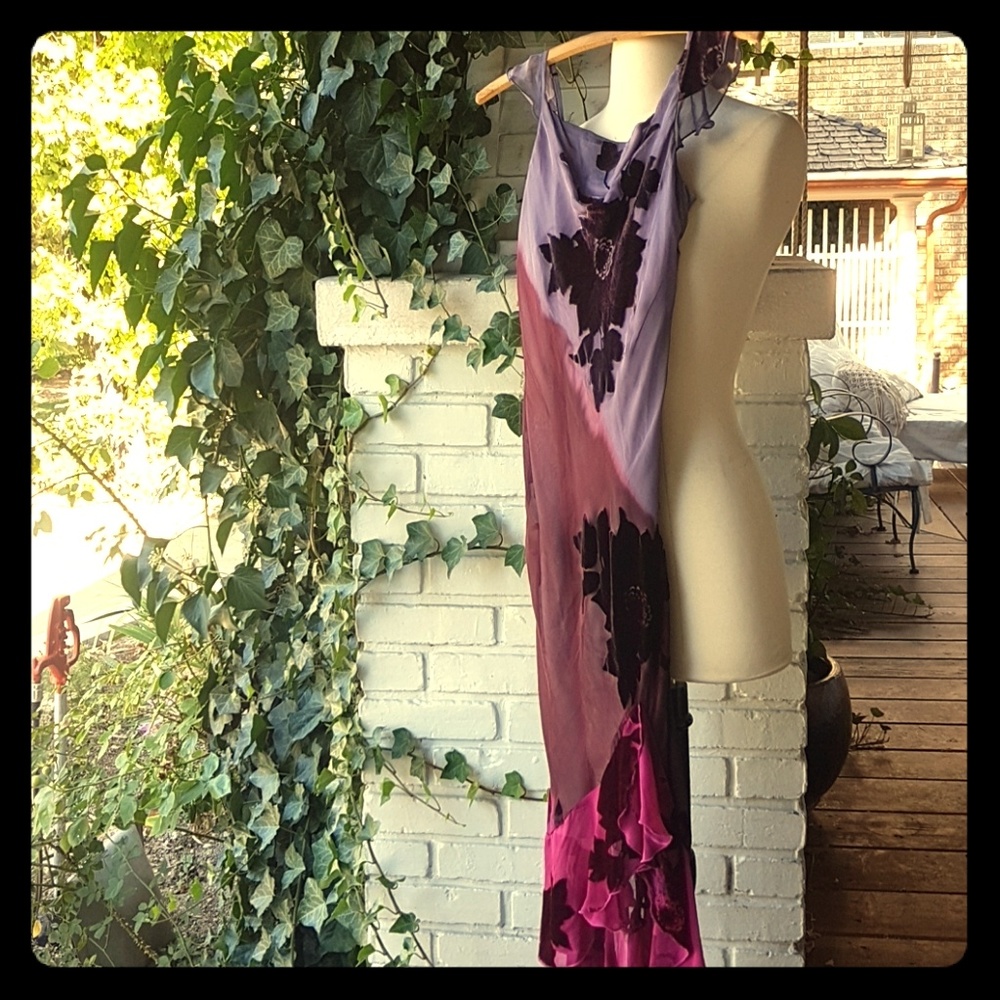 Girls Monkey Wear Velvet & Silk/Rayon gown size 10